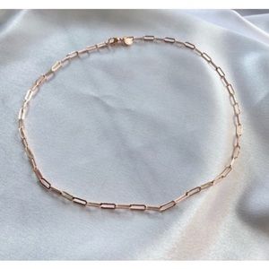 Estrella & Luna Rose Gold Paperclip Chain Necklace